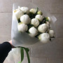 Букет из 15 белых пионов — вид 3