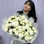 Букет из 51 белого пиона — вид 3