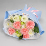 Букет из диантуса, хризантем и эустомы «Пудра» — вид 3